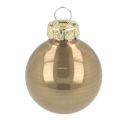 Mini-Christbaumkugel-Set Glas glänzend 3 cm Kupferbraun Orange Goldgelb 22 Stück | Floristik21.de