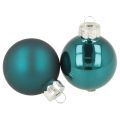 Floristik21 Christbaumkugeln Glas 4cm Blau Matt und Glänzend 24 Stück Innenbereich