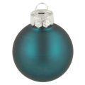 Christbaumkugeln Glas 4cm Blau Matt und Glänzend 24 Stück Innenbereich | Floristik21.de