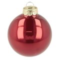 Weihnachtskugeln Glas 6cm Rot Rosa Set 24 Stück Innenbereich | Floristik21.de
