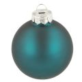 Weihnachtskugeln Glas 6cm Opalblau Matt und Glänzend 24er Set Innenbereich | Floristik21.de