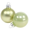 Floristik21 Weihnachtskugel Glas Ø6cm Hellgrün Mix 24St