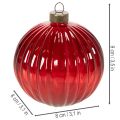 Weihnachtskugeln Glas Rot 8cm 12er-Set | Floristik21.de