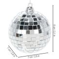 Weihnachtskugel Spiegeloptik 7 cm Silber 6er Set | Floristik21.de