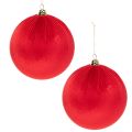 Weihnachtskugel Rot Samt Ø25cm