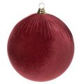 Floristik21 Weihnachtskugel Samt Rot 25cm 2er-Set für Innen