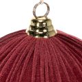 Weihnachtskugel Samt Rot 25cm