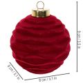 Samtige Weihnachtskugeln Kunststoff Weinrot 8cm 12 Stück | Floristik21.de