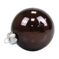 Weihnachtskugeln Glas Braun Mix Baumkugeln Glanz Ø7,5cm 12St | Floristik21.de