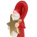 Floristik21 Weihnachtsmann Figur Rot H15cm