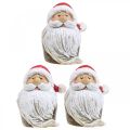 Floristik21 Weihnachtsmann Tischdeko Santa Claus Fensterdeko H8cm 3St