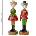 Weihnachtsmaus Figuren Set Rotgrün 14,5 cm – Charmante Weihnachtsdekoration | Floristik21.de