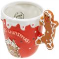 Floristik21 Weihnachtstasse Tasse Merry Christmas Rot Keramik H10,5cm