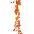 Floristik21 Weinlaubgirlande Blättergirlande Rot Orange Herbst L210cm