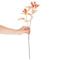 Künstlicher Weißdornzweig mit Blättern und Beeren 62cm Orange-Grün-Rot für Innenbereich | Floristik21.de