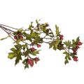Künstlicher Weißdorn-Zweig mit roten Beeren, 110 cm, Kunststoff | Floristik21.de