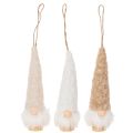 Deko Wichtelfiguren Holz Textil 17 cm Beige Weiß Braun 6er-Set Innenbereich | Floristik21.de