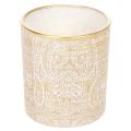 Windlicht Glas Teelichthalter Paisley Muster Ø8cm H9cm 2St | Floristik21.de