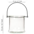 Windlicht Glas zum Hängen Ø12cm H12,5cm 2St | Floristik21.de
