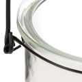 Windlicht Glas zum Hängen Ø12cm H12,5cm 2St | Floristik21.de