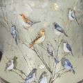 Windlicht Glas 8cm mit Vogel-