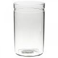 Blumenvase, Glaszylinder, Glasvase rund Ø10cm H16,5cm