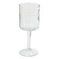 Floristik21 Windlicht Glas mit Fuß, Teelichthalter Glas rund Ø8cm H20cm