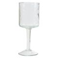 Floristik21 Windlicht Glas mit Fuß, Teelichthalter Glas rund Ø8cm H20cm