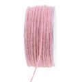 Floristik21 Wollschnur Rosa 3mm 100m