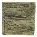 Floristik21 Blumentopf quadratisch 15x15cm Beton Pflanzkasten Holz Look