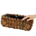 Rechteckiger Pflanzkasten aus Tannenzapfen 40 cm naturbraun | Floristik21.de