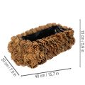 Rechteckiger Pflanzkasten aus Tannenzapfen 40 cm naturbraun | Floristik21.de