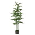 Floristik21 Künstlicher Bambusbaum 132 cm Grün mit Schwarzem Topf