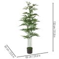Künstlicher Bambusbaum 132 cm Grün mit Schwarzem Topf | Floristik21.de