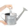 Zink-Gießkanne Vintage Deko 27cm - Pflanzkanne für Garten und Terrasse, Metall Blumenkübel | Floristik21.de