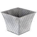 Floristik21 Zinktopf mit Rautenmuster H15cm