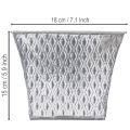 Zinktopf mit Rautenmuster H15cm | Floristik21.de