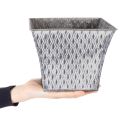 Zinktopf mit Rautenmuster H15cm | Floristik21.de