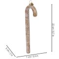 Zuckerstange Glasornament 22cm Bronze Weiß Weihnachtsdeko | Floristik21.de