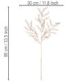Künstlicher Deko-Zweig mit Beeren 85cm Champagner Kunststoff | Floristik21.de