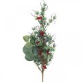 Floristik21 Weihnachtszweig Künstlich Grün Rote Beeren Deko 70cm