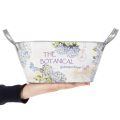 Blumenschale mit Griffen oval Metall Hortensien 32×15×15cm | Floristik21.de