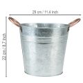 Blumentopf mit Griffen Metall Deko Eimer Ø21cm H19,5cm | Floristik21.de