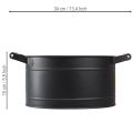 Blumentopf Metall Oval Griffe Schwarz 34x19,5x15cm - Dekoration | Floristik21.de