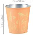 Blumentopf Metall Übertopf Pfirsich Gelb Ø11,5cm H11,5cm | Floristik21.de