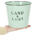 Blumentopf Mint Metall Übertopf Landhaus Ø17cm H15,5cm | Floristik21.de