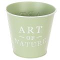 Floristik21 Blumentopf Zink Mintgrün Ø15cm H13,5cm