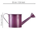 Deko Gießkanne Lila Metall Übertopf Blumengeschäft &amp; Eventdekoration Ø13,5cm H12,5cm | Floristik21.de