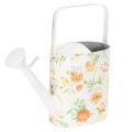 Floristik21 Vintage Deko Gießkanne Metall mit Rosenmotiv, Sommer Garten Dekoration, Nostalgische Pflanzkanne, H31,5 cm