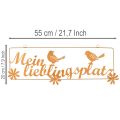 Dekohänger mit Vögeln, “Mein Lieblingsplatz”, Gartendeko Edelrost L55cm H20cm | Floristik21.de